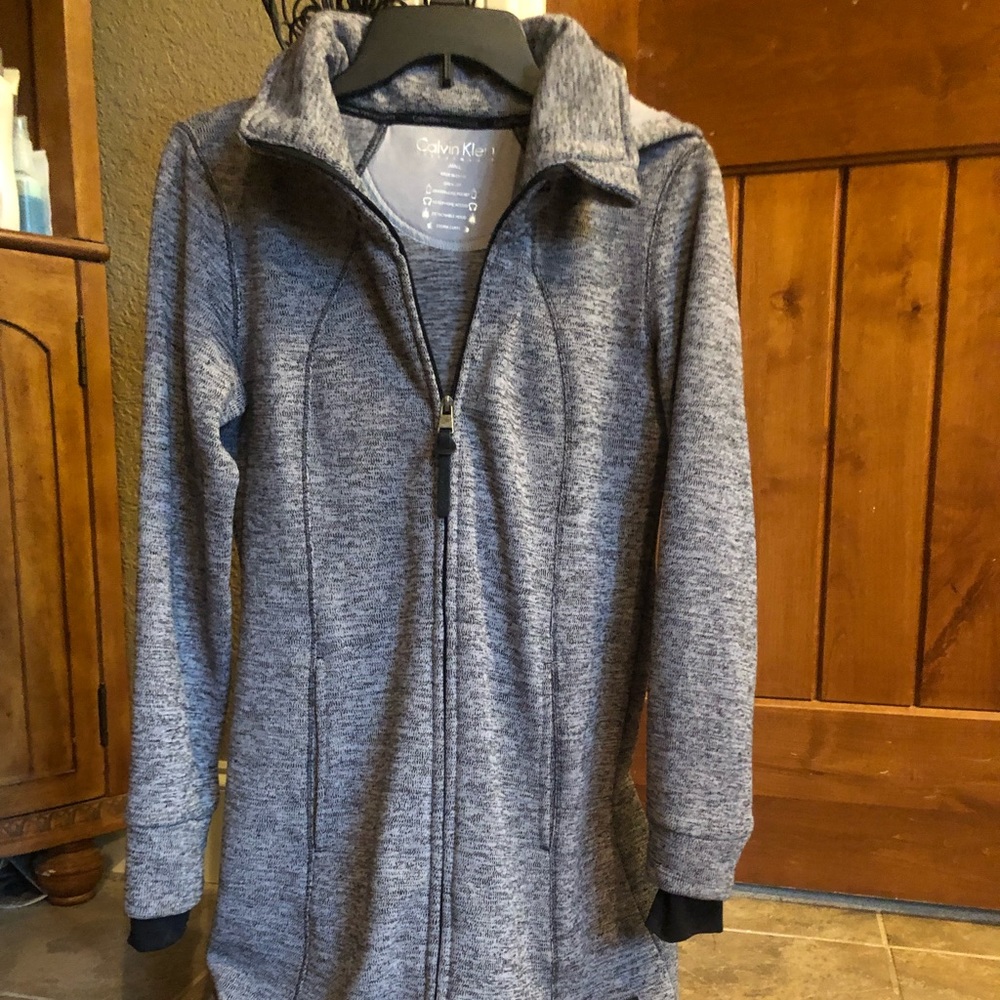 Size small Calvin Klein sweater jacket with hood